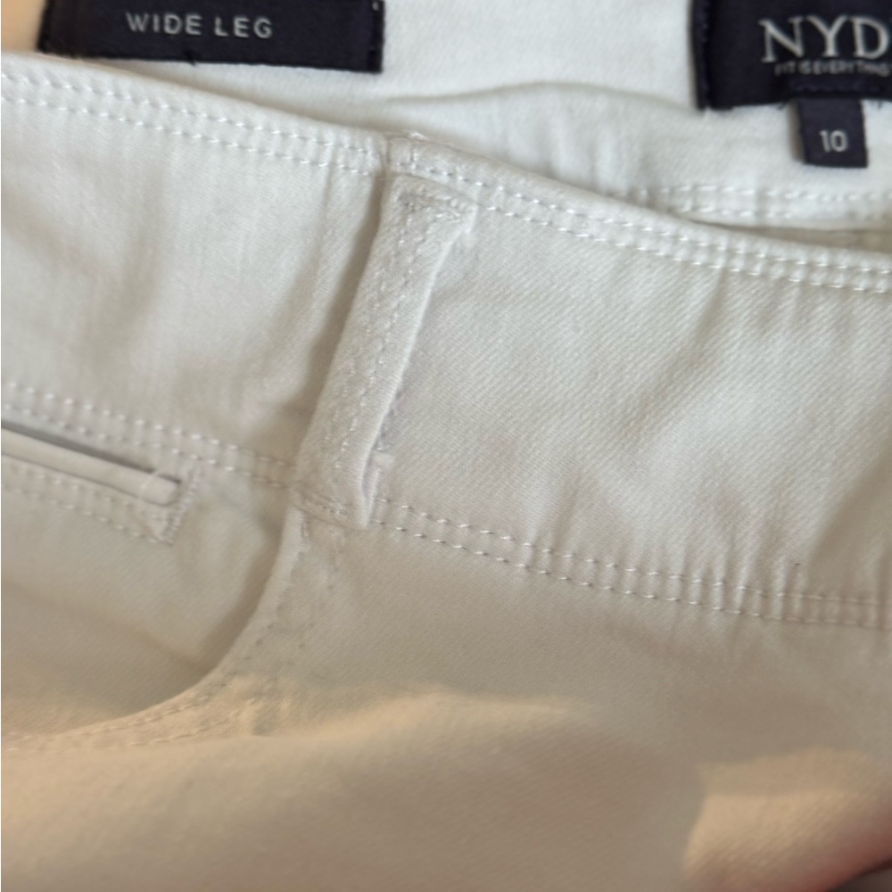 NYDJ Cream Wide Leg Trousers